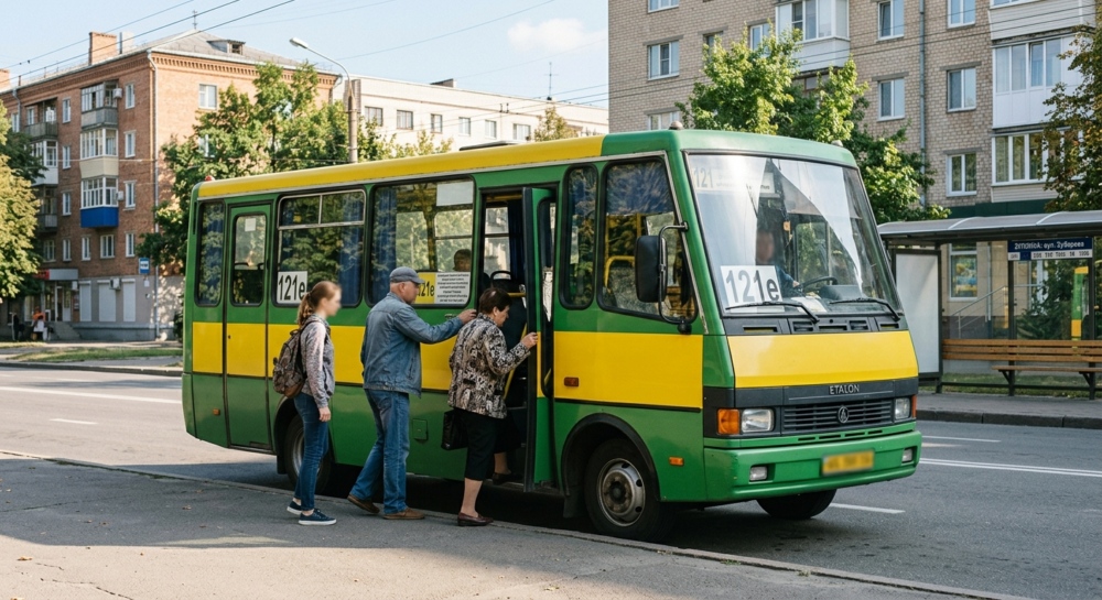 Маршрутка №121e в м.Харків