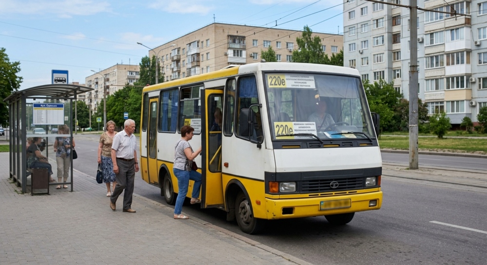 Маршрутка №220е в м.Харків