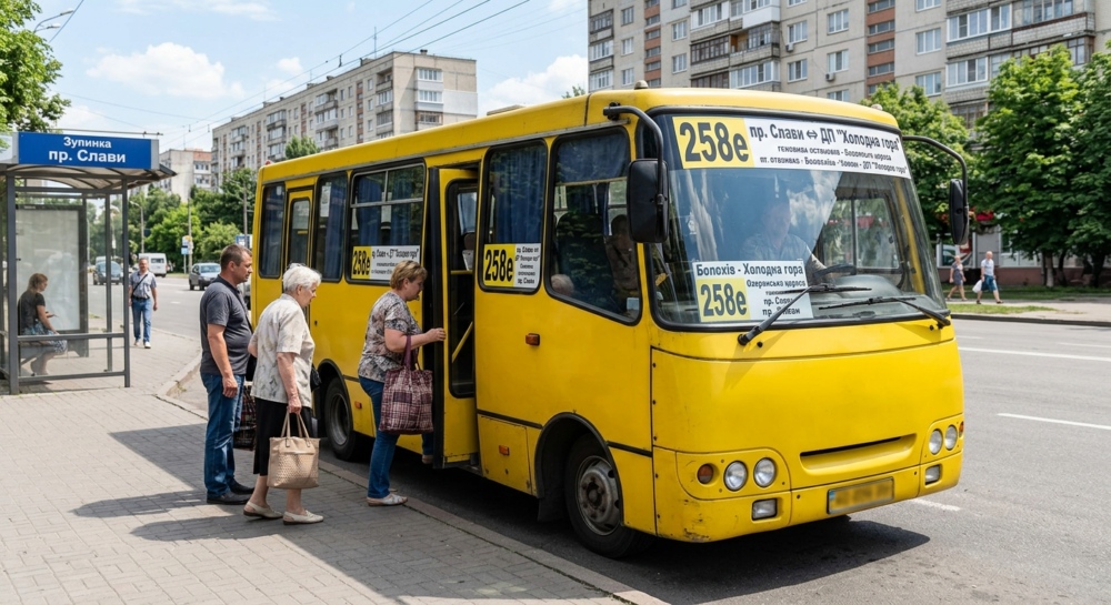 Маршрутка №258e в м.Харків