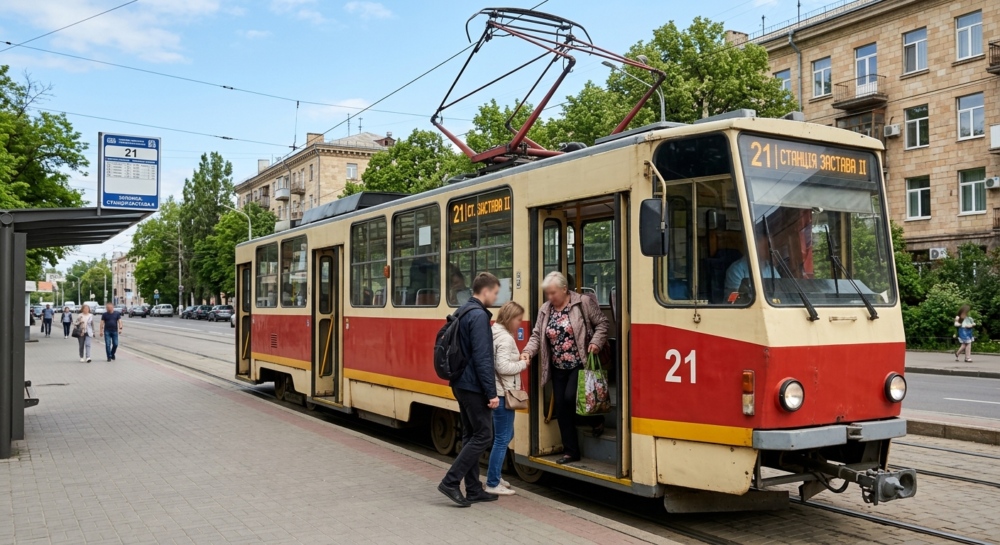 Трамвай №21 в м.Одеса
