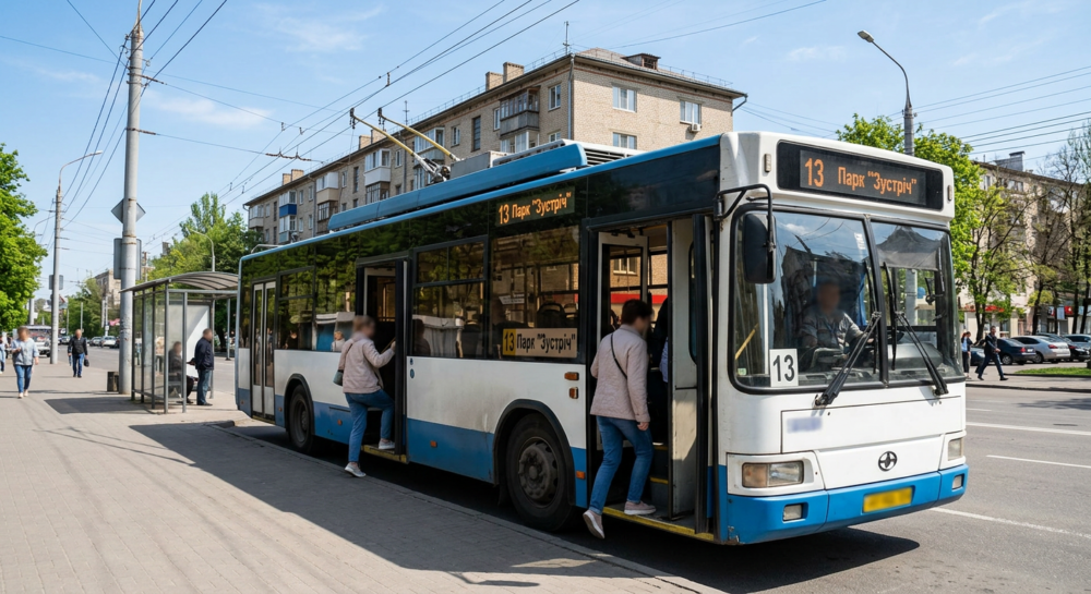 Тролейбус №13 в м.Харків