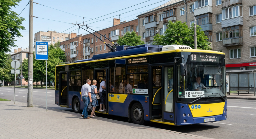 Тролейбус №18 в м.Харків