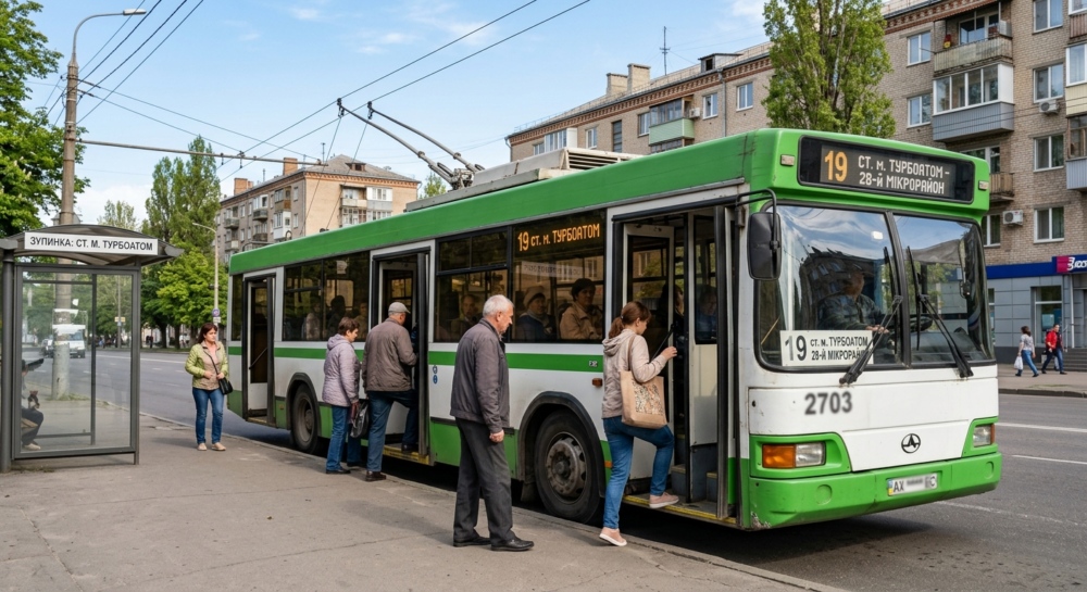 Тролейбус №19 в м.Харків