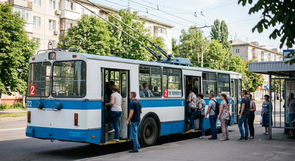 Тролейбус №2 в м.Харків