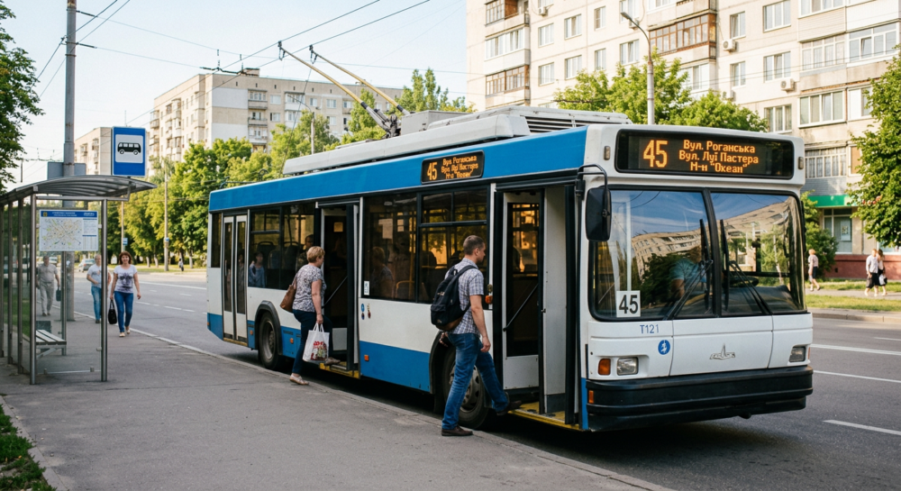 Тролейбус №45 в м.Харків