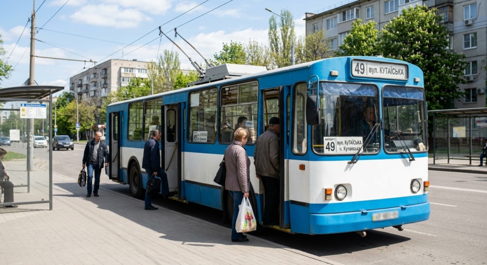 Тролейбус №49 в м.Харків