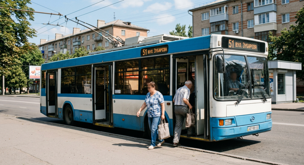 Тролейбус №51 в м.Харків