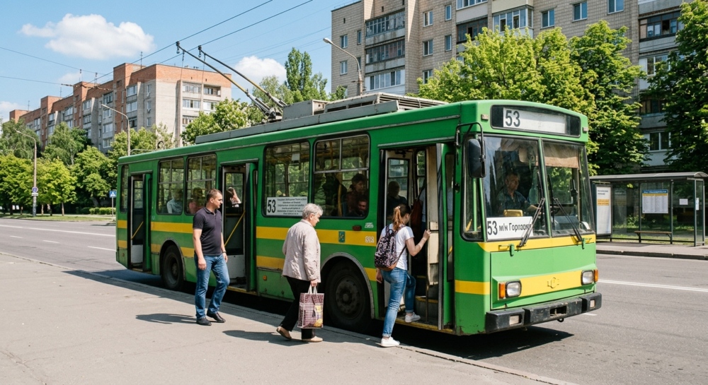 Тролейбус №53 в м.Харків
