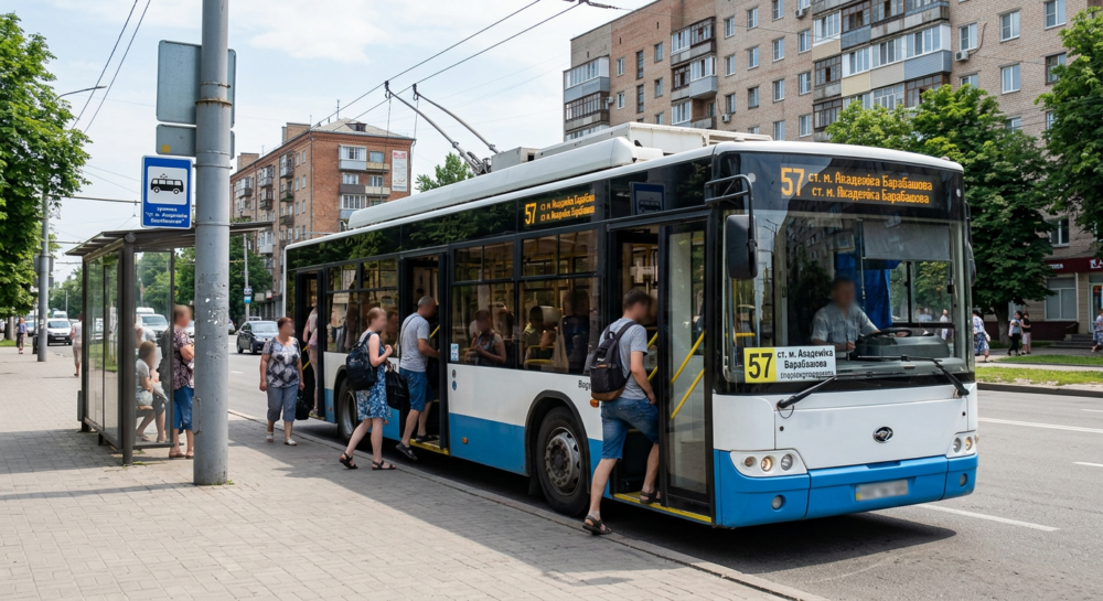Тролейбус №57 в м.Харків