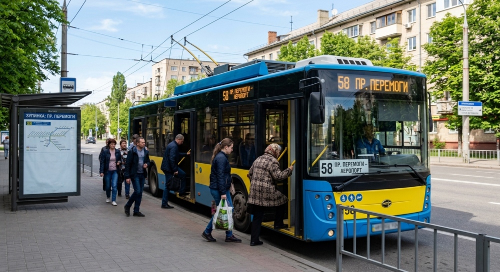 Тролейбус №58 в м.Харків