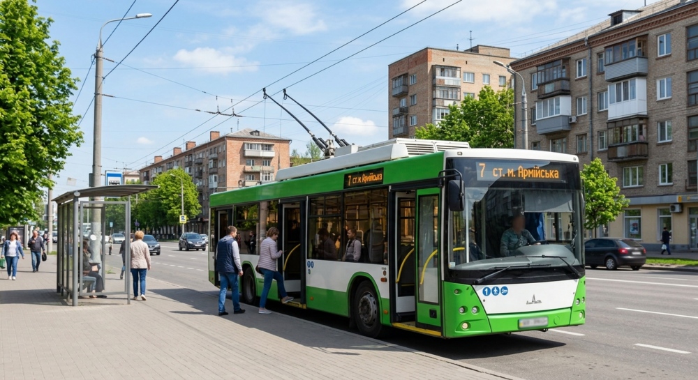 Тролейбус №7 в м.Харків